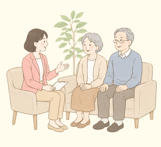 専門スタッフがご相談者のお悩みを整理している様子